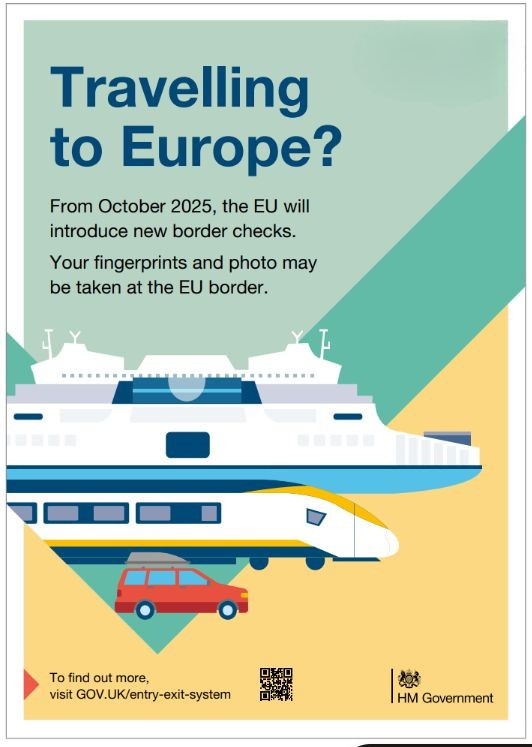 EES applies whether you travel by ferry, Eurostar, Eurotunnel or car